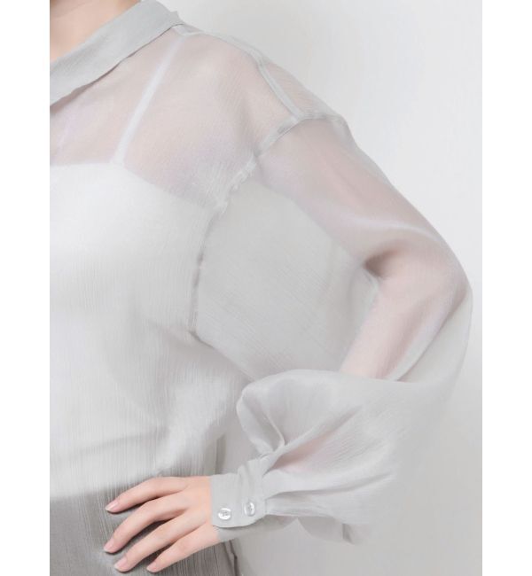 MURUA「シアーシャイニーボリュームスリーブシャツ」|シャツ・ブラウス|