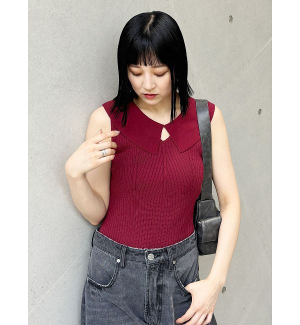 MURUA「付け衿2WAYリブニット」|ニット・セーター|