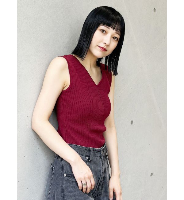 MURUA「付け衿2WAYリブニット」|ニット・セーター|