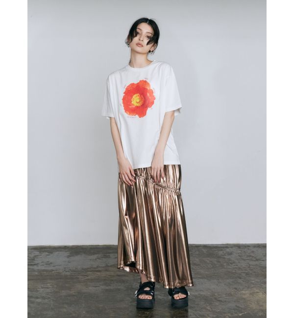 MURUA「Poppy flower Tシャツ【WEB限定】」|Tシャツ・カットソー|