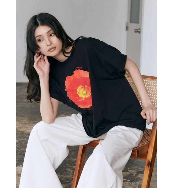 MURUA「Poppy flower Tシャツ【WEB限定】」|Tシャツ・カットソー|