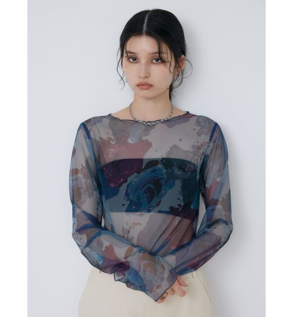 MURUA「ペイントチュールトップス【WEB限定】」|Tシャツ・カットソー|