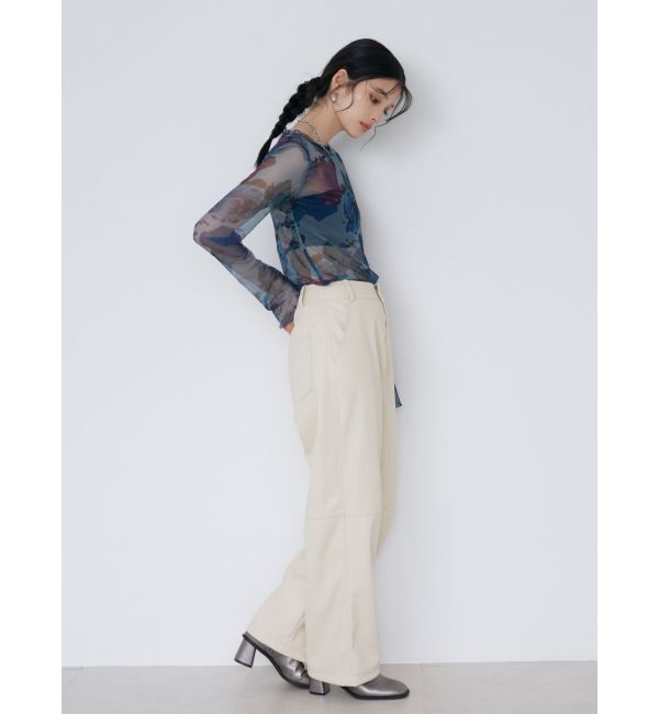 MURUA「ペイントチュールトップス【WEB限定】」|Tシャツ・カットソー|