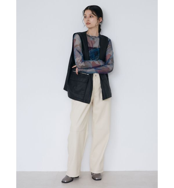 MURUA「ペイントチュールトップス【WEB限定】」|Tシャツ・カットソー|