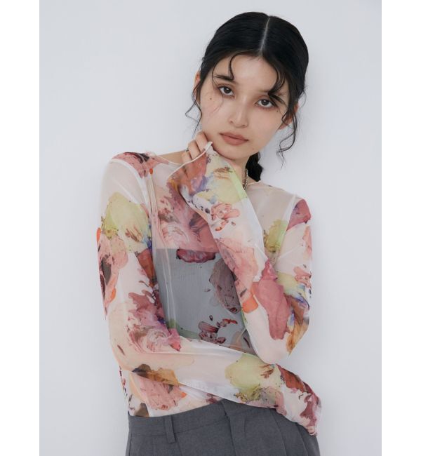 MURUA「ペイントチュールトップス【WEB限定】」|Tシャツ・カットソー|