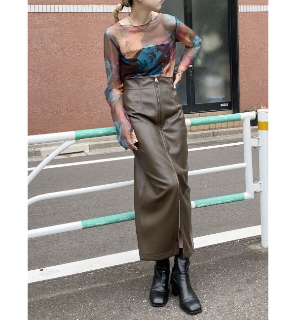 MURUA「ペイントチュールトップス【WEB限定】」|Tシャツ・カットソー|