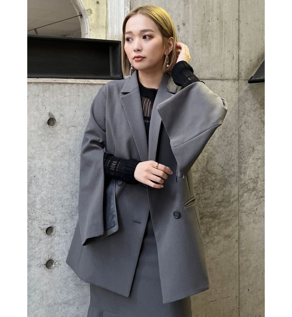 MURUA「オープンスリーブテーラードジャケット【セットアップ着用可】」|テーラードジャケット|