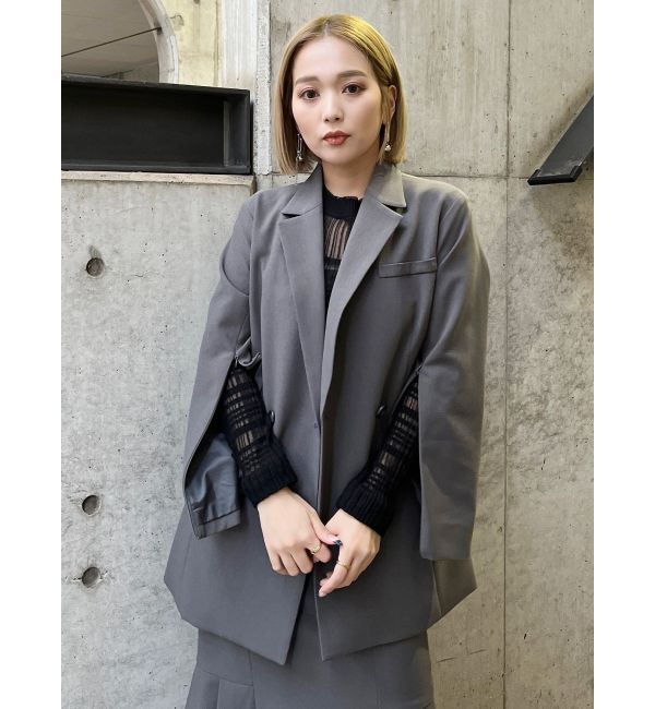 MURUA「オープンスリーブテーラードジャケット【セットアップ着用可】」|テーラードジャケット|