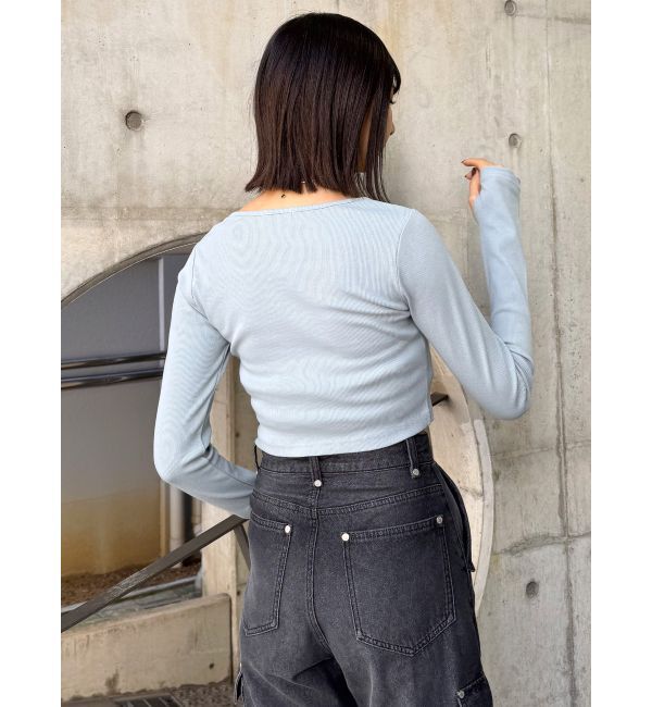 MURUA「プレートクロップドトップス」|Tシャツ・カットソー|