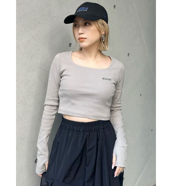 MURUA「プレートクロップドトップス」|Tシャツ・カットソー|