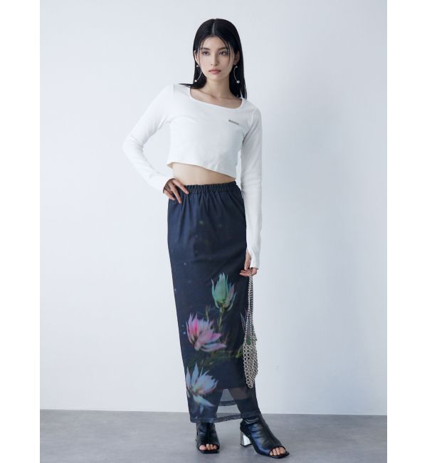 MURUA「プレートクロップドトップス」|Tシャツ・カットソー|