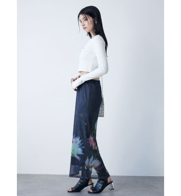 MURUA「プレートクロップドトップス」|Tシャツ・カットソー|