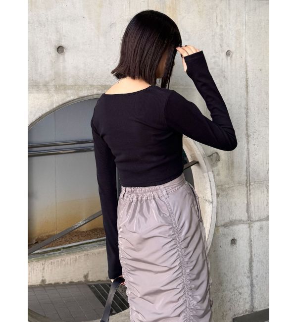 MURUA「プレートクロップドトップス」|Tシャツ・カットソー|