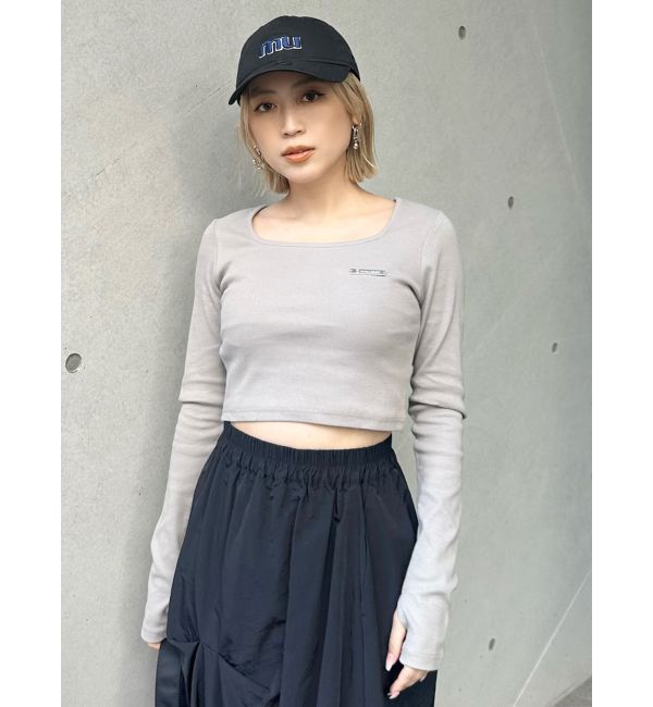 MURUA「プレートクロップドトップス」|Tシャツ・カットソー|
