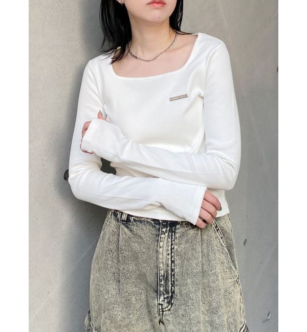 MURUA「プレートクロップドトップス」|Tシャツ・カットソー|