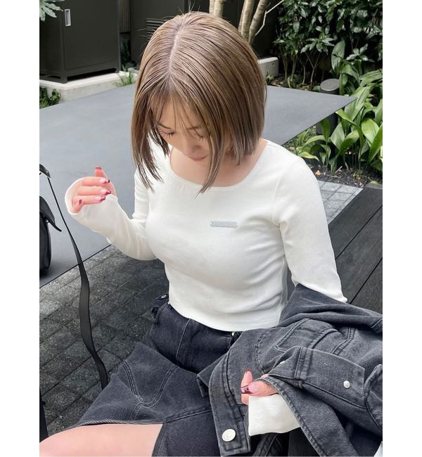 MURUA「プレートクロップドトップス」|Tシャツ・カットソー|