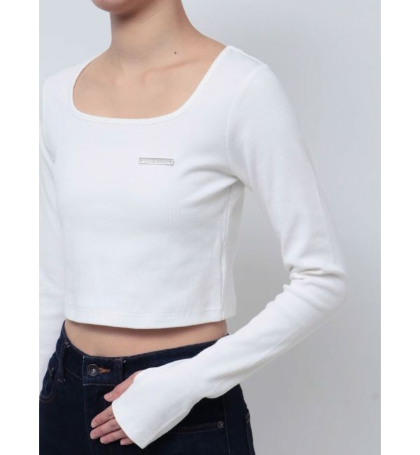 MURUA「プレートクロップドトップス」|Tシャツ・カットソー|