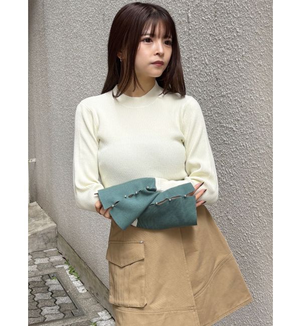 MURUA「フレアスリーブアクセントニット」|ニット・セーター|