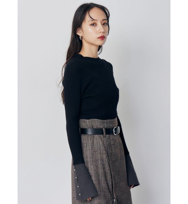 MURUA「フレアスリーブアクセントニット」|ニット・セーター|