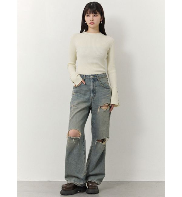 MURUA「フレアスリーブアクセントニット」|ニット・セーター|