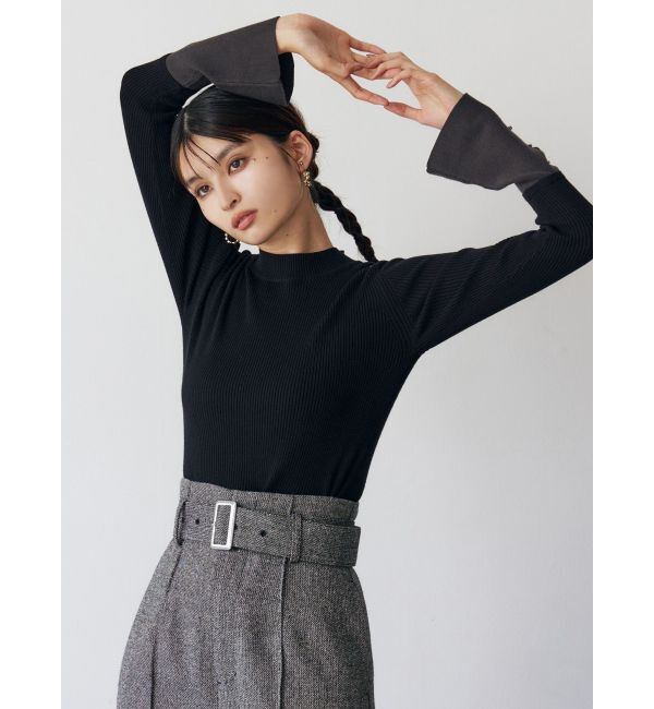 MURUA「フレアスリーブアクセントニット」|ニット・セーター|
