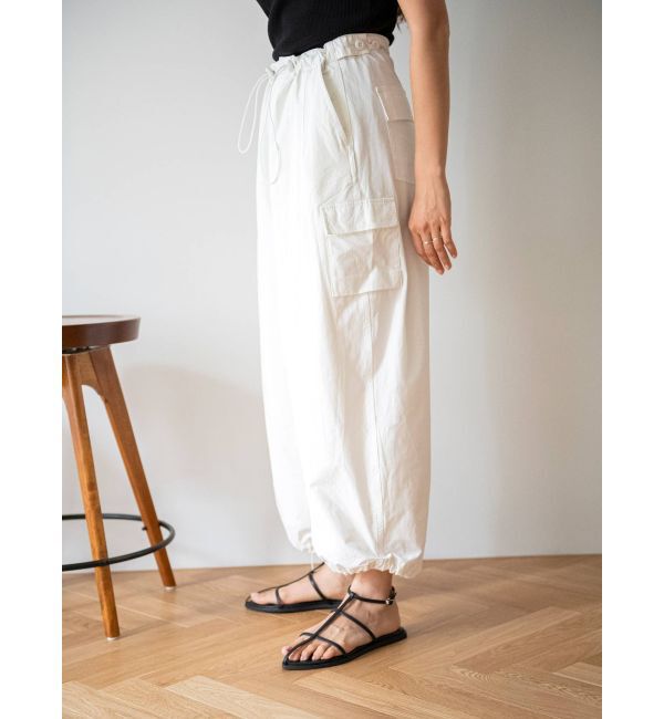 Ungrid「ナイロン混ミリタリールーズパンツ」|カーゴ|