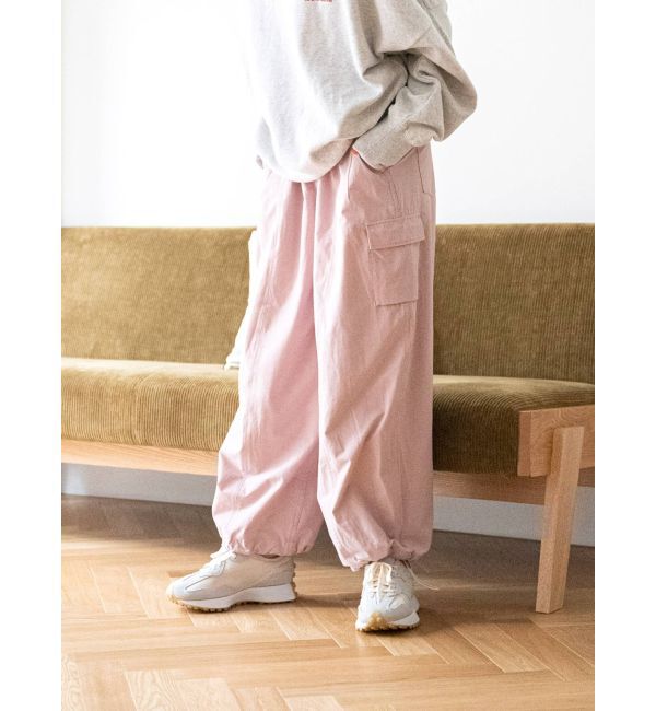 Ungrid「ナイロン混ミリタリールーズパンツ」|カーゴ|