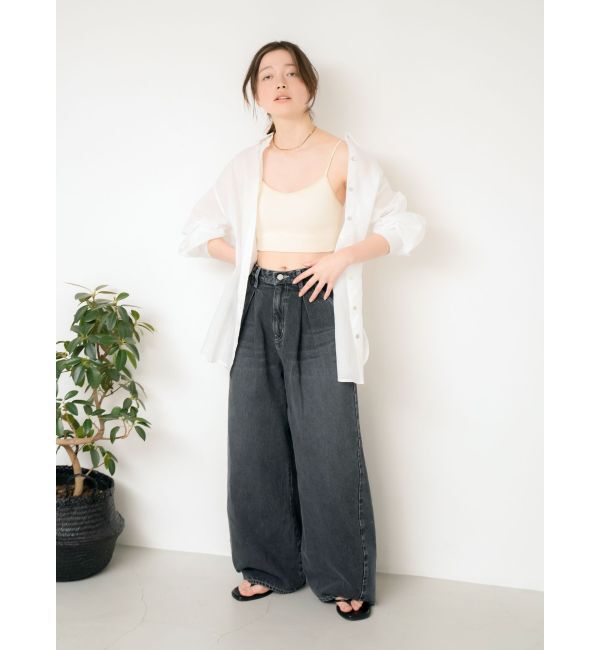Ungrid「ウエストタックカーブデニム」|デニム|