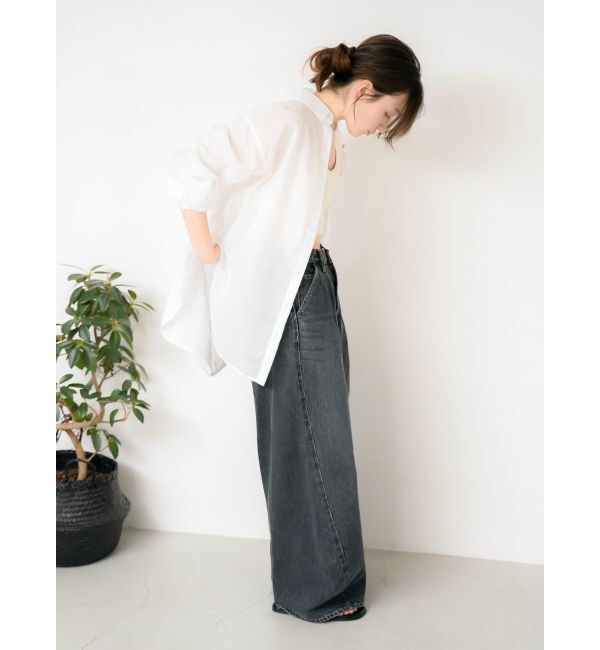 Ungrid「ウエストタックカーブデニム」|デニム|