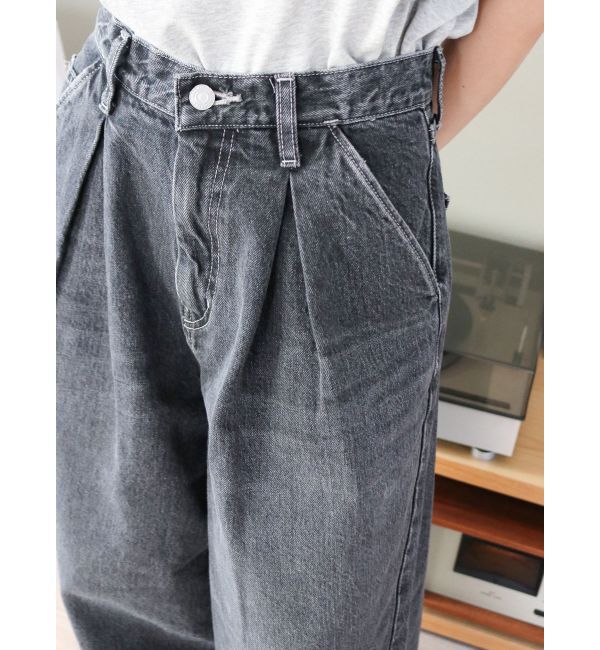 Ungrid「ウエストタックカーブデニム」|デニム|
