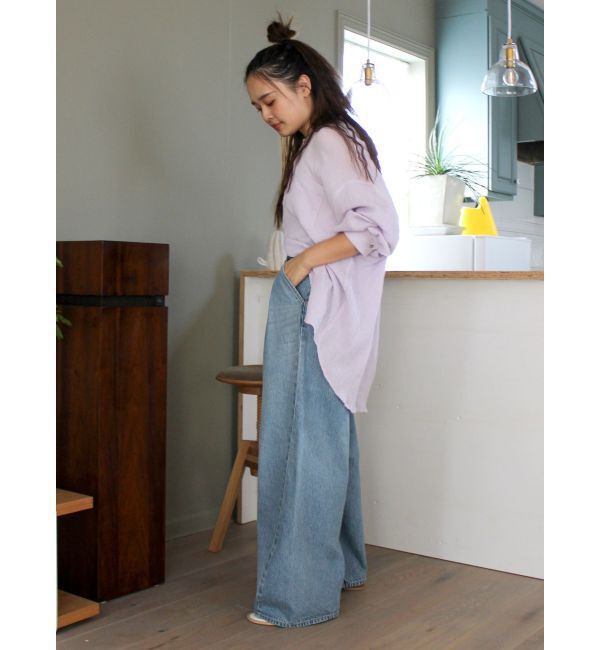 Ungrid「ウエストタックカーブデニム」|デニム|