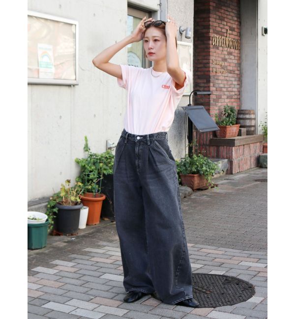 Ungrid「ウエストタックカーブデニム」|デニム|