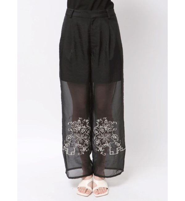 Ungrid「【Htage】エンブロイダリーシアータックパンツ」|その他|