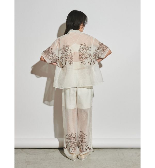 Ungrid「【Htage】エンブロイダリーシアータックパンツ」|その他|