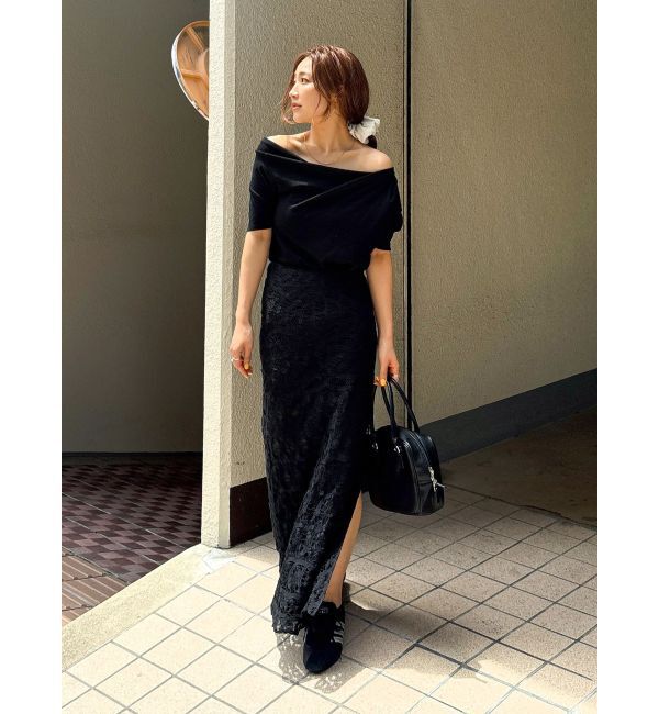 Ungrid「タックデザインオフショルTee」|Tシャツ・カットソー|