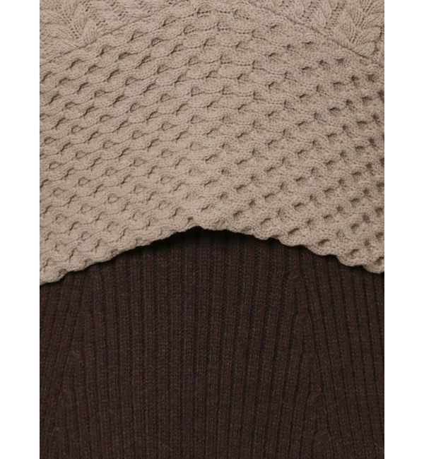 LAGUNAMOON「ベストレイヤードパターンニットワンピース」|ワンピース|