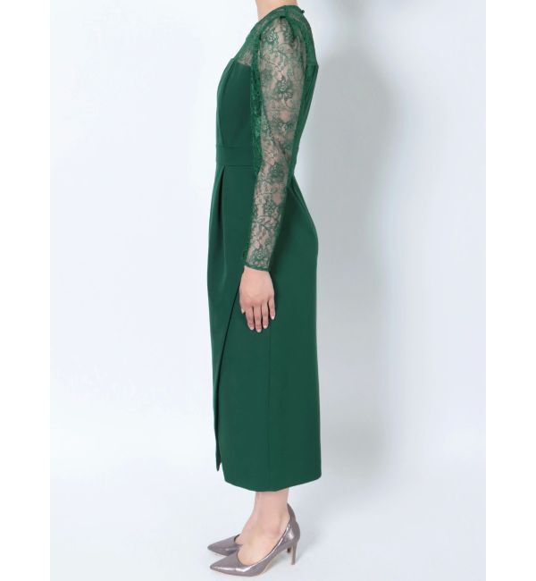 LAGUNAMOON「【WEB限定】LADYスリーブレースカッティングドレス」|ワンピース|