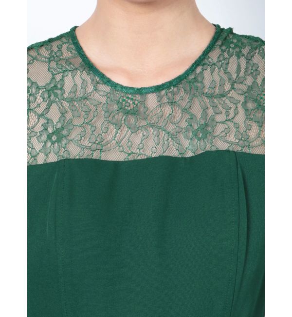 LAGUNAMOON「【WEB限定】LADYスリーブレースカッティングドレス」|ワンピース|