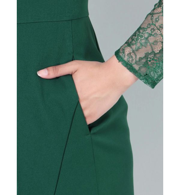 LAGUNAMOON「【WEB限定】LADYスリーブレースカッティングドレス」|ワンピース|