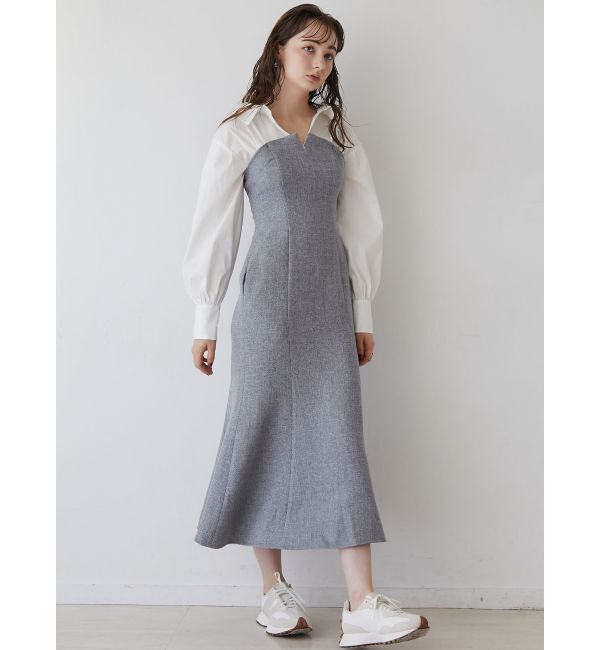 LAGUNAMOON「シャツドッキングワンピース」|ワンピース|