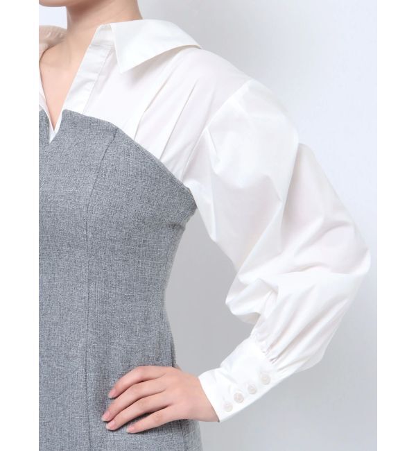 LAGUNAMOON「シャツドッキングワンピース」|ワンピース|