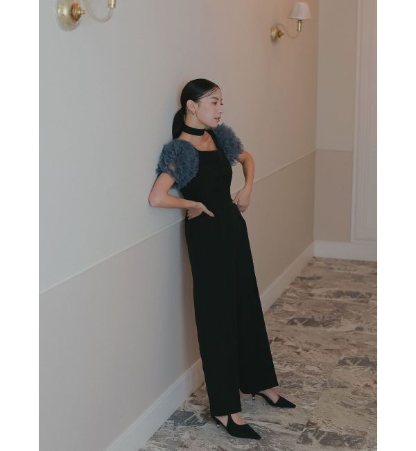 LAGUNAMOON「【ソンイさんコラボ】LADYチュールショルダーパンツドレス」|ドレス|