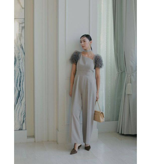 LAGUNAMOON「【ソンイさんコラボ】LADYチュールショルダーパンツドレス」|ドレス|