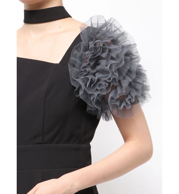 LAGUNAMOON「【ソンイさんコラボ】LADYチュールショルダーパンツドレス」|ドレス|