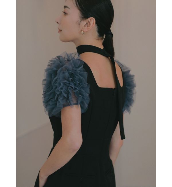 LAGUNAMOON「【ソンイさんコラボ】LADYチュールショルダーパンツドレス」|ドレス|