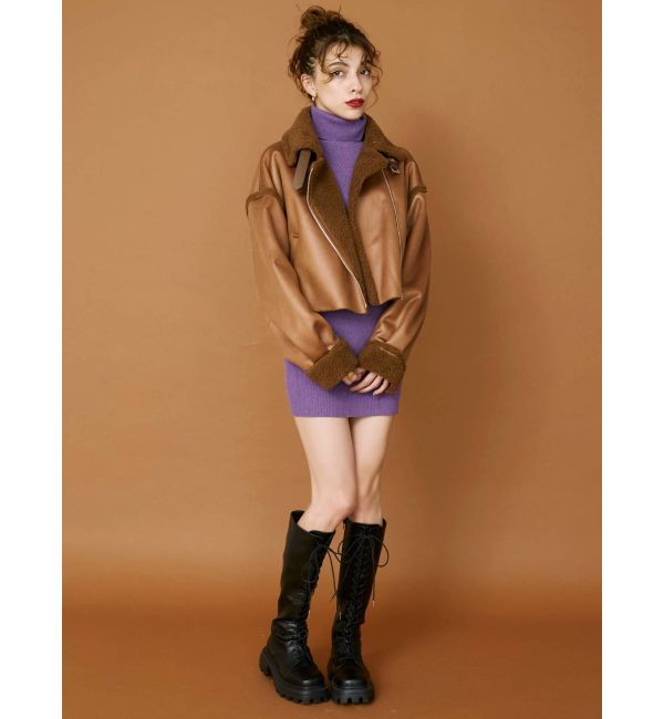 EVRIS「アームウォーマー2WAYタイトニットワンピース」|ワンピース|