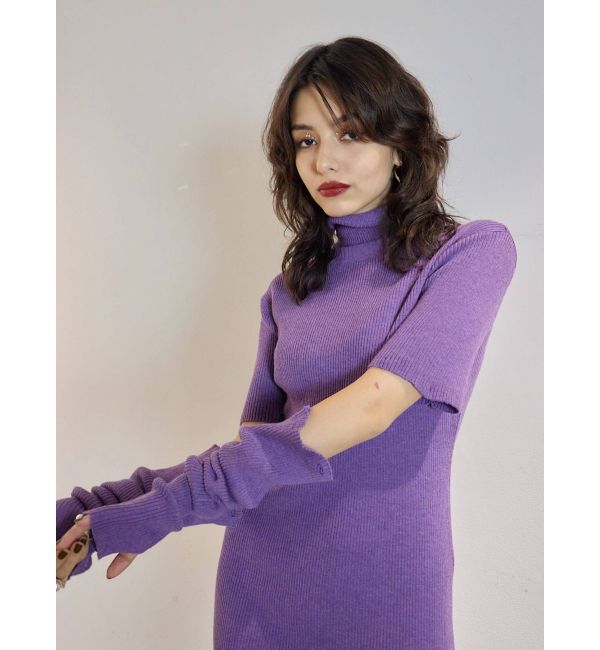 EVRIS「アームウォーマー2WAYタイトニットワンピース」|ワンピース|