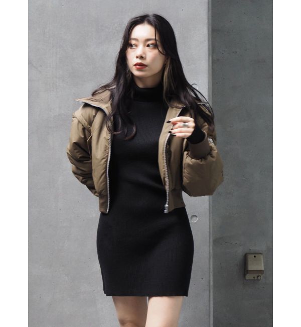 EVRIS「アームウォーマー2WAYタイトニットワンピース」|ワンピース|