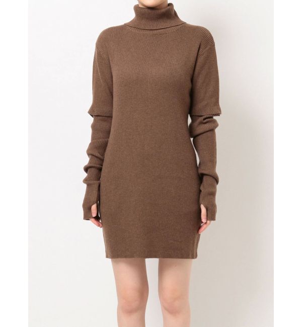 EVRIS「アームウォーマー2WAYタイトニットワンピース」|ワンピース|