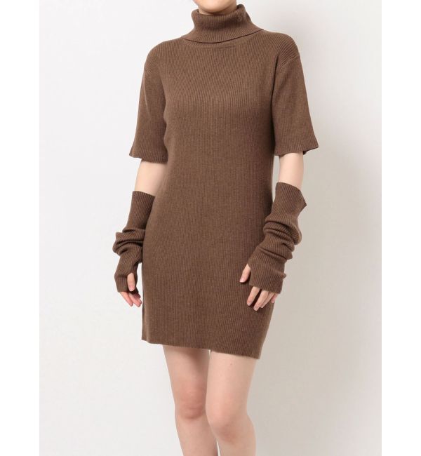 EVRIS「アームウォーマー2WAYタイトニットワンピース」|ワンピース|